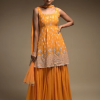 Fire Yellow Sharara Suit 