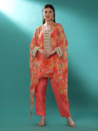 AFRAH PRINT KAFTAN SET